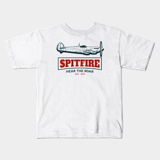 Spitfire - Hear The Roar | WW2 Plane Kids T-Shirt